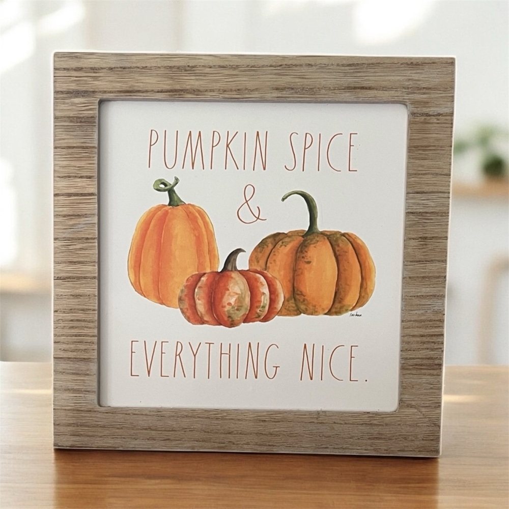 Rae Dunn Orange Pumpkin Framed Art